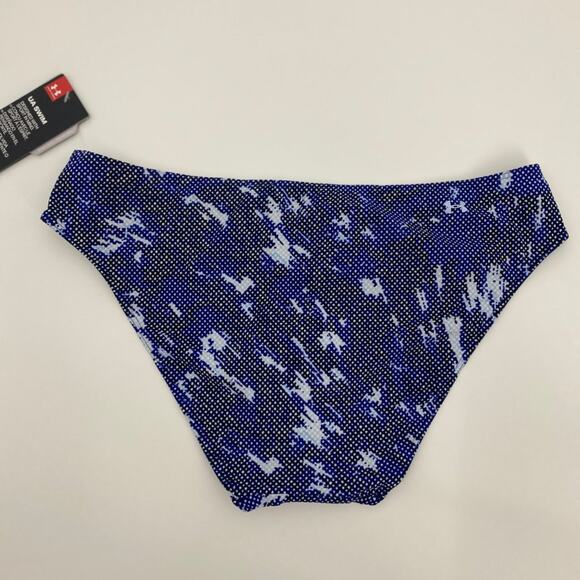 Under Armour Womens Bikini Bottom Blue White Patterned Design Swim NEW XL - Picture 3 of 5